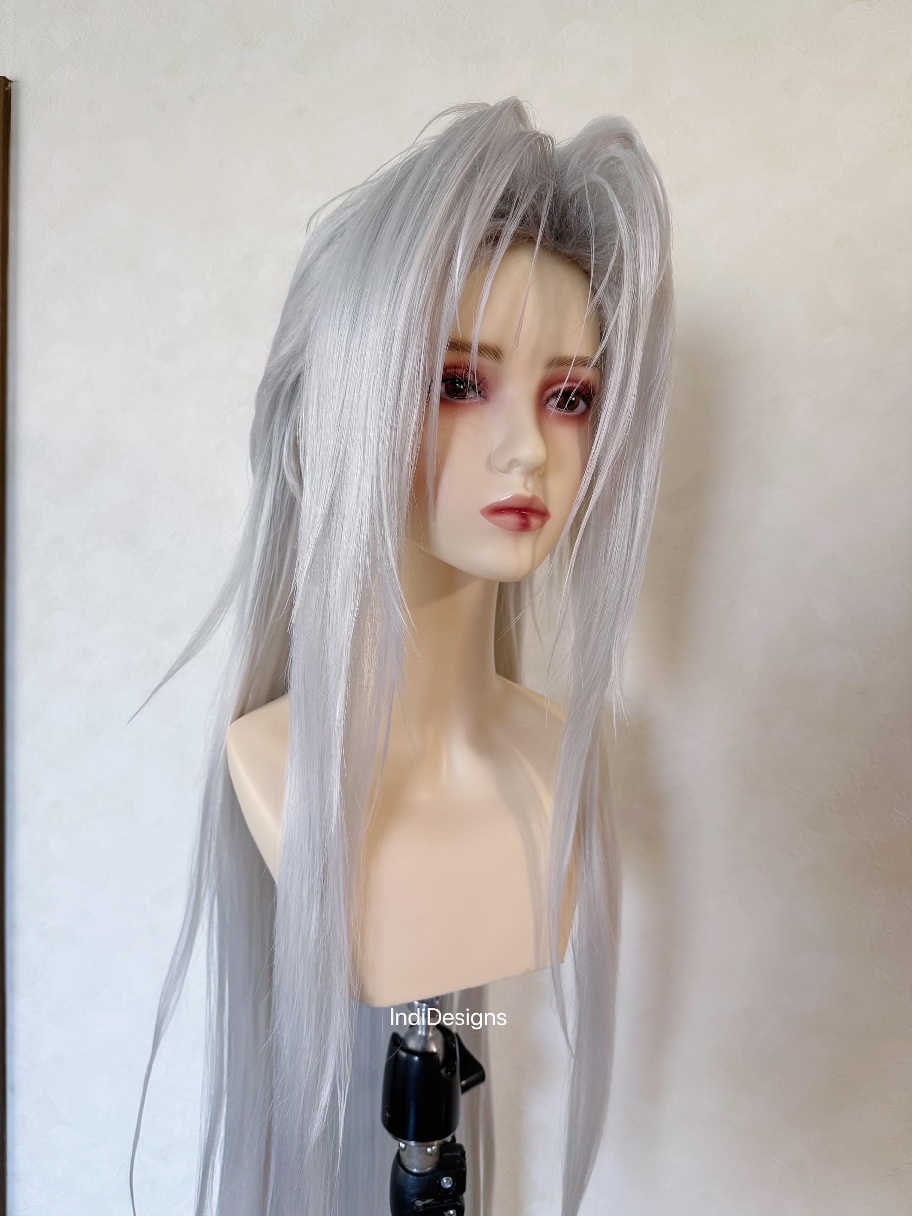 Sephi Silver Grey Long Cosplay Wig - Etsy
