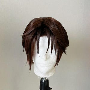 Squall Dark Brown Cosplay Wig