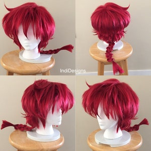 Ran_ma Cosplay Wig Red