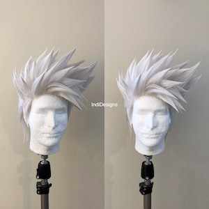 Silver spiky cosplay wig