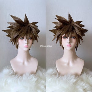 Brown Spiky Cosplay wig