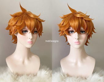 Genshin Childe copper red Cosplay Wig