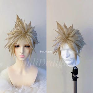 Spiky Cloud inspired Cosplay Wig