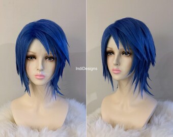 Aqua blue cosplay wig