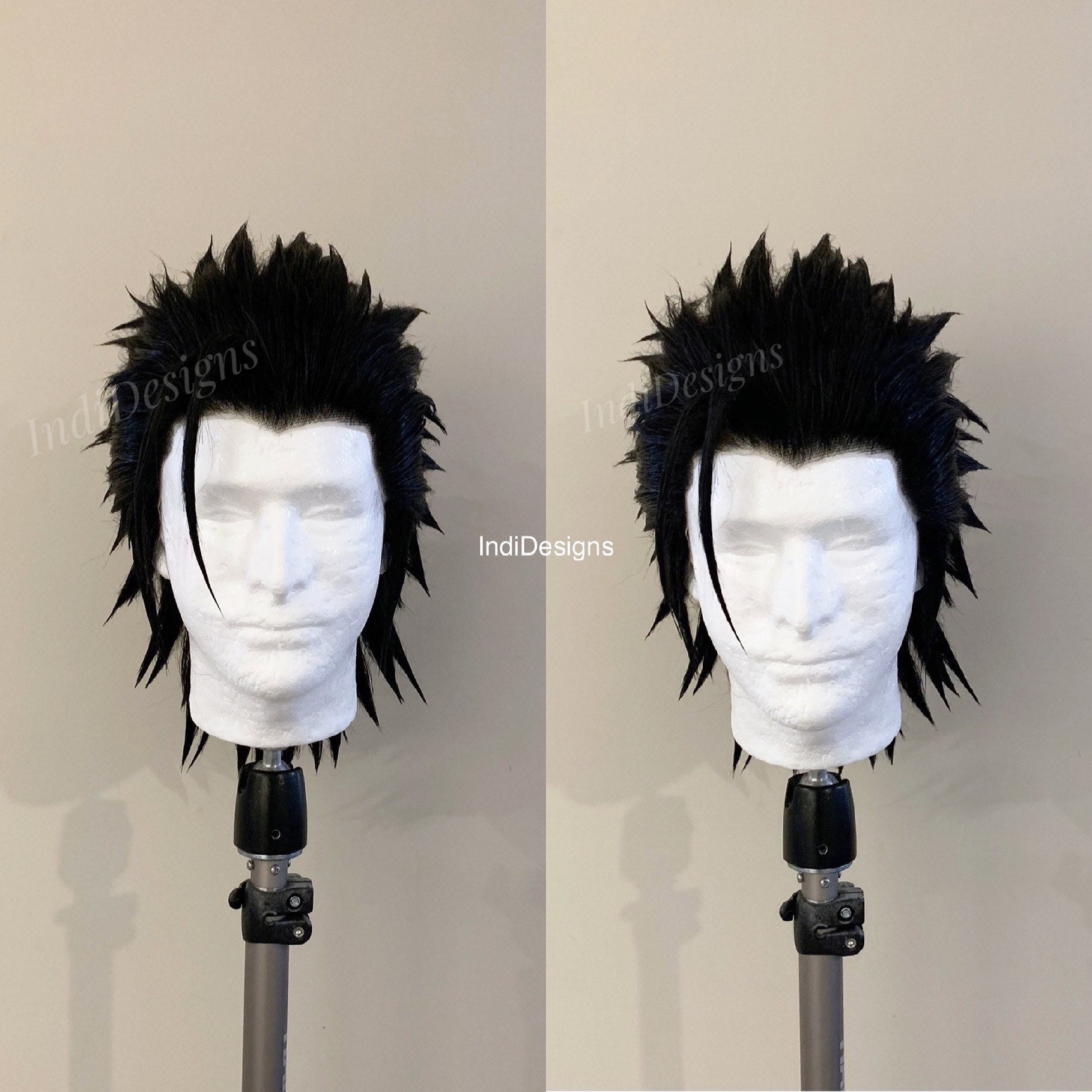 Black Spiky Cosplay Wig - Etsy Black Spiky Cosplay Wig - Etsy