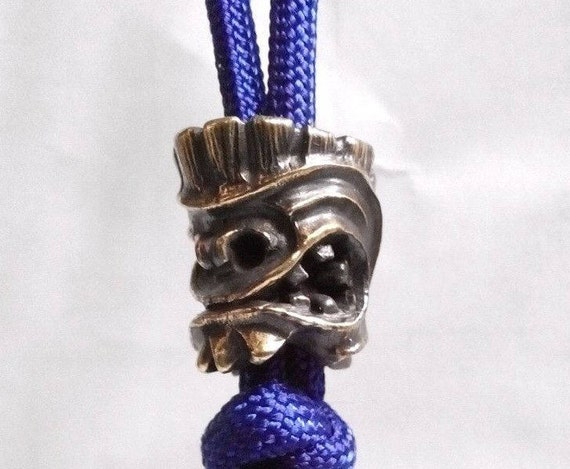 Fat Tiki-Paracord Knife Lanyard Bead in Bronze. | Etsy