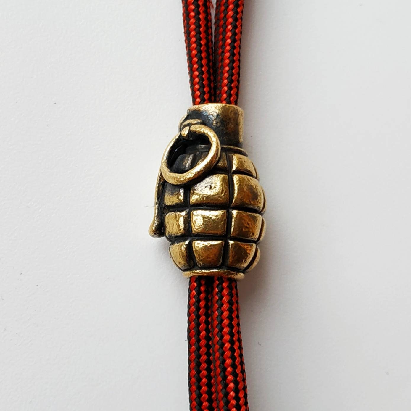 GrenadeParacord Knife Lanyard Bead in Brass. Etsy