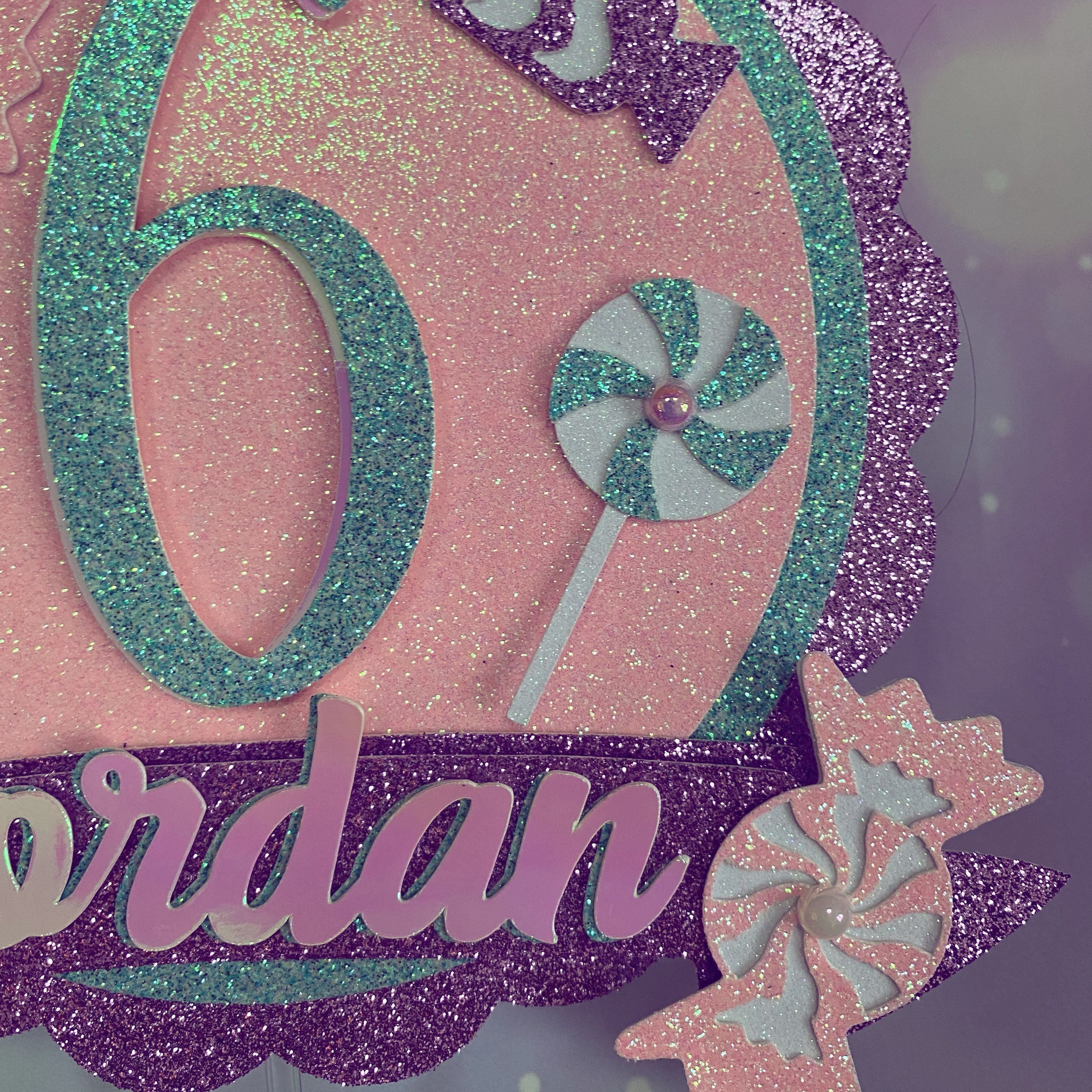 Candyland Sweets Birthday theme Cake topper