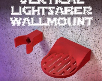 Lichtschwert-Wandhalterung | vertical | 4 Farben und Designs | Geeignet für alle Lichtschwerter mit oder ohne Klingen