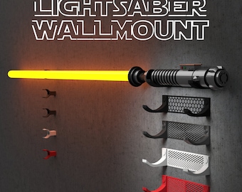 Lightsaber Wall Mount | 4 Colors & Designs | Suitable for  all lightsabers with or without Blades |Perfect Display for Your Collection