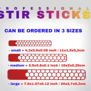 Professional STIR STICKS© 4.568 inches Set of 4 Easy to clean, Reusable, Durable, Sturdy, Environmentally friendly, Perfect size image 3