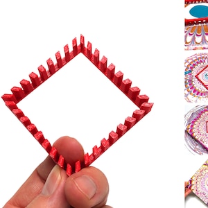 Square - acrylic casting tool - for extraordinary flower pattern pouring results! ©