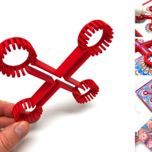 Acrylic pouring tool - CROSSED CIRCLES - red - for extraordinary pouring results!©