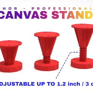 Professional CANVAS STAND THOR© height-adjustable and attachable set of 4 for acrylic pouring image 2
