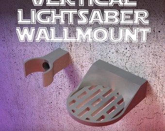 Soporte de pared para sable láser | vertical | 4 colores y diseños | Apto para todos los sables láser con o sin hoja