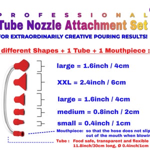 Lot de 5 buses de soufflage pour tuyau d'arrosage, adaptées au coulée d'acrylique, de floraison, de néerlandais et d'autres mouvements de couleur. image 4