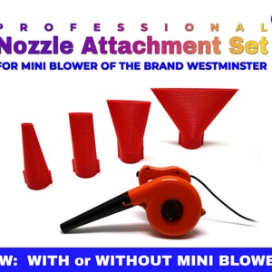 Juego de 4 accesorios profesionales para mini boquillas de soplador para el Mini soplador WESTMINSTER Adecuado para floración, vertido holandés y otros movimientos de color. imagen 2