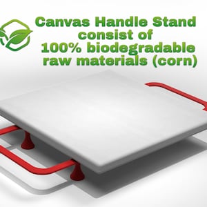 Professional HANDLE CANVAS STAND with spacers Set of 2 for the best acrylic pouring results image 6