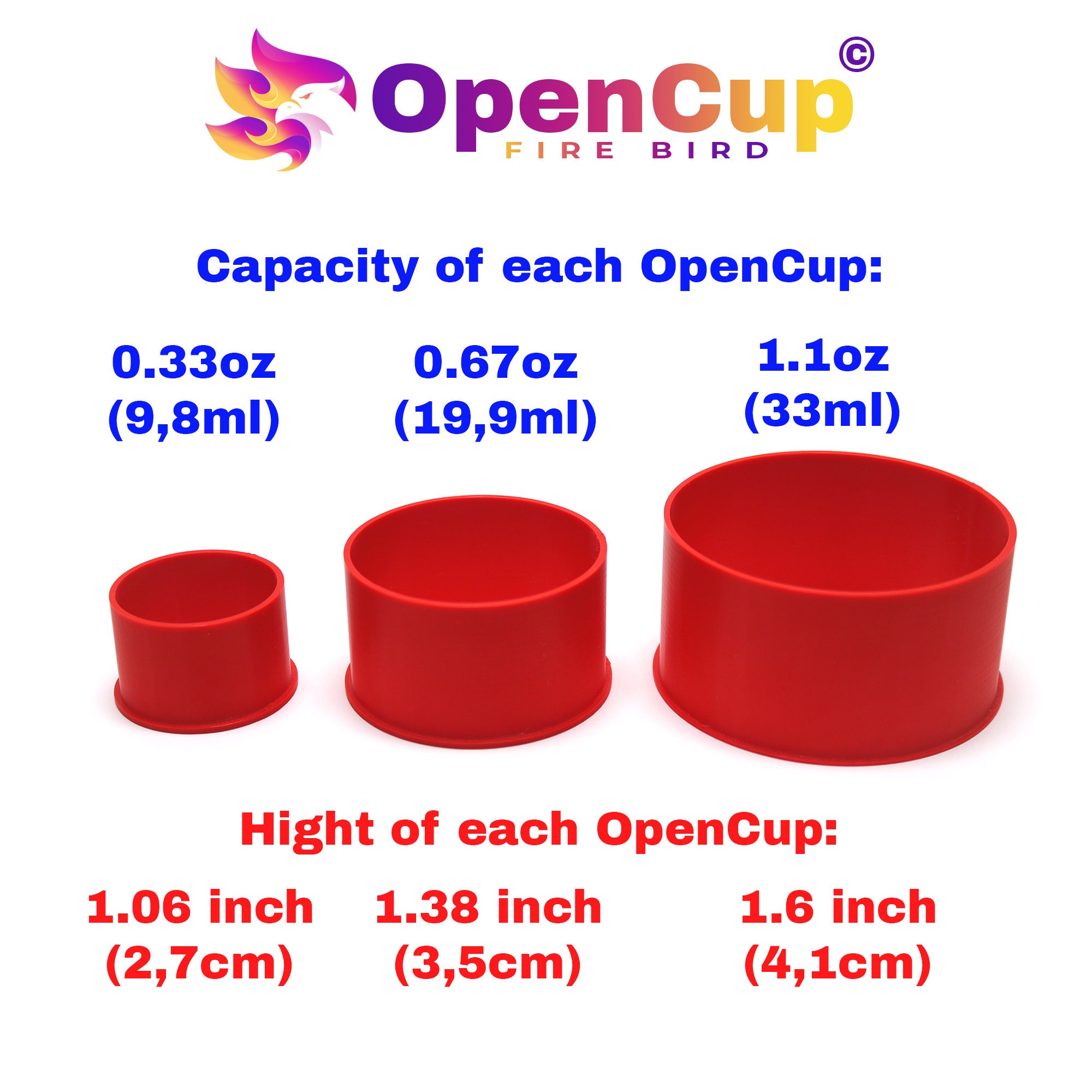 Open Cup Fire Bird © Open Pouring Cup / Ring for Pouring Etsy