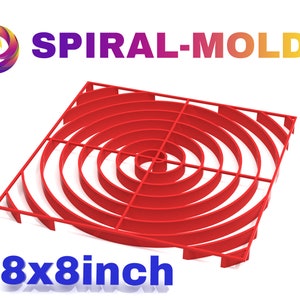 Acrylic pouring tool - Spiral 8x8inches - red - for extraordinary pouring results!©