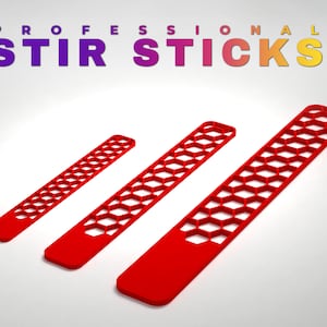 Professional STIR STICKS© 4.568 inches Set of 4 Easy to clean, Reusable, Durable, Sturdy, Environmentally friendly, Perfect size image 1