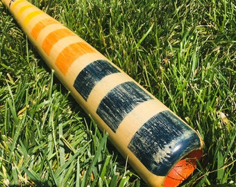 Bate de béisbol o sóftbol de madera retro Colorado Sunset