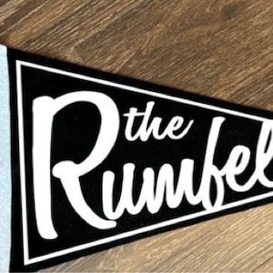 Felt Sports Pennant with tails, Custom Name, Sayings, Funny