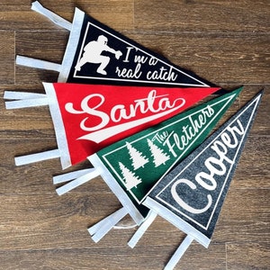Felt Sports Pennant with tails, Custom Name, Sayings, Funny