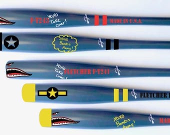 Nose Art theme torpedo baseball bat