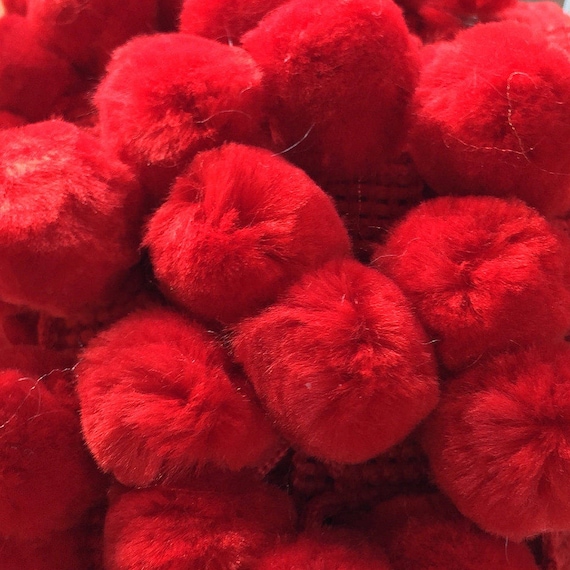 19//32 /" X 1M BEST QUALITY POM POM FRINGE 30mm 1/" 3//16 POM POM APROX 15mm