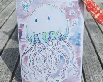 Whimsical Jellyfish! Cute Greeting Card - Gift Greeting Card - Kawaii Greeting Card - Jellyfish - Aquarium