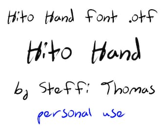 Hito Hand Font otf Sloppy Handwriting