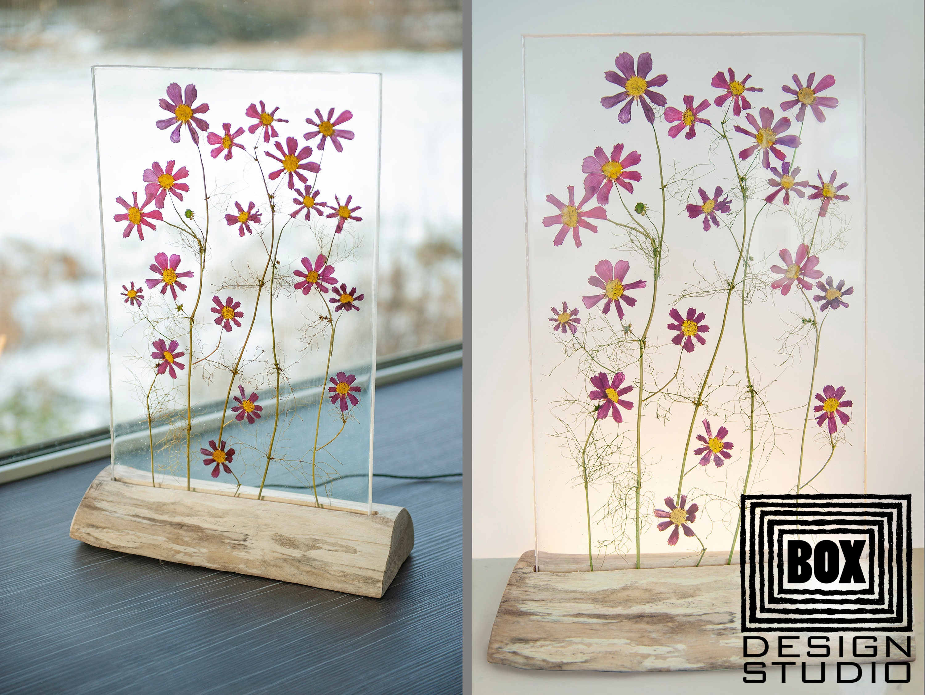 Flower resin lamp deals
