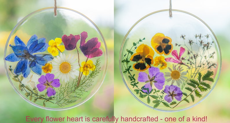 One of a kind gift for mom Flower Heart