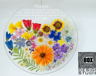Gifts for Mom on Wedding Day 10in Flower Suncatcher, Gift for Her Personalized Engraved with Quote