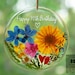 70th Birthday Gift for Woman Gift for Grandma 80th 90th Birthday Gift Personalized Gift for Grandmother from Granddaughter Flower Suncatcher