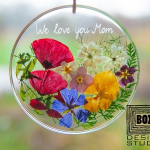 Mothers Day Gift for Mom Grandma from Kids Flower Suncatcher, Gift for Mommy, Gift for Her Personalized Gift for Granny Gift for Friend