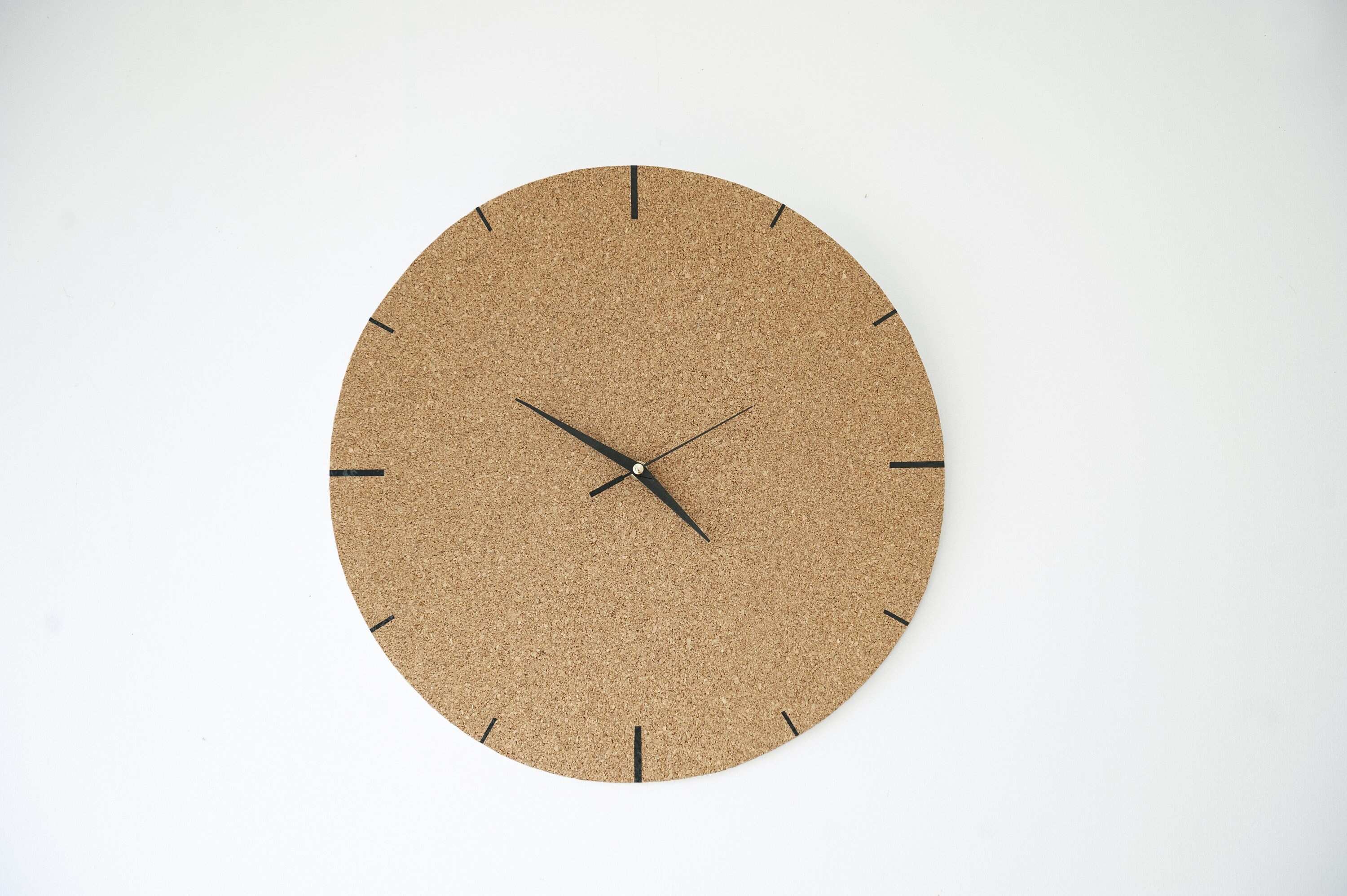 Cork Wall Clock Silent Art Home Decor Cork Wall Decor Gift Etsy