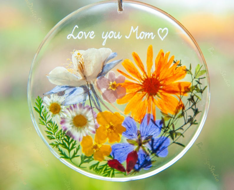 Unique Mothers Day Gift for Mom Flower Ornament - Personalized Birthday Gift for Her, Gift for Grandma, Gift for Mother, Gift for Granny image 10