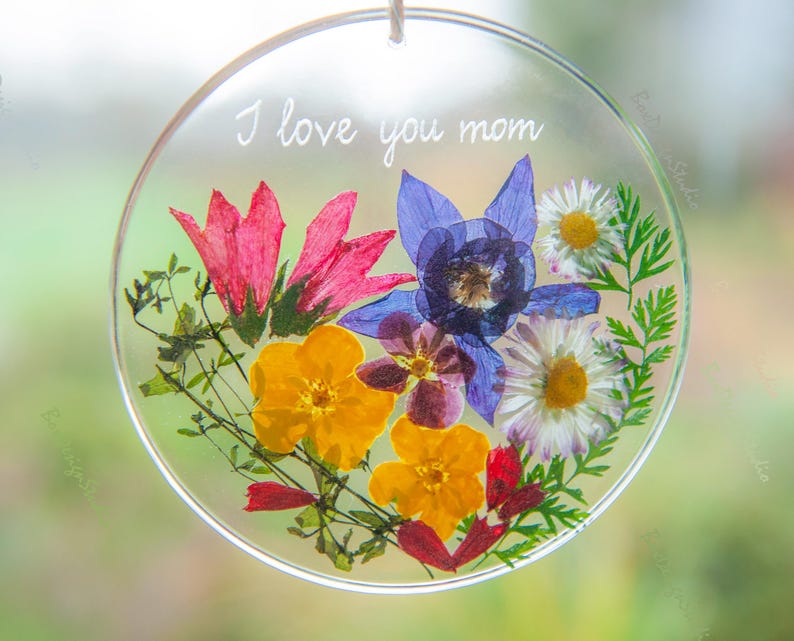Unique Mothers Day Gift for Mom Flower Ornament - Personalized Birthday Gift for Her, Gift for Grandma, Gift for Mother, Gift for Granny image 5
