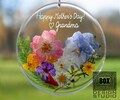Mothers Day Gift for Grandma from Daughter: Personalized Flower Suncatcher Gift for Granny Grandmother - Engraved Gift for Nanny Ornament product logo