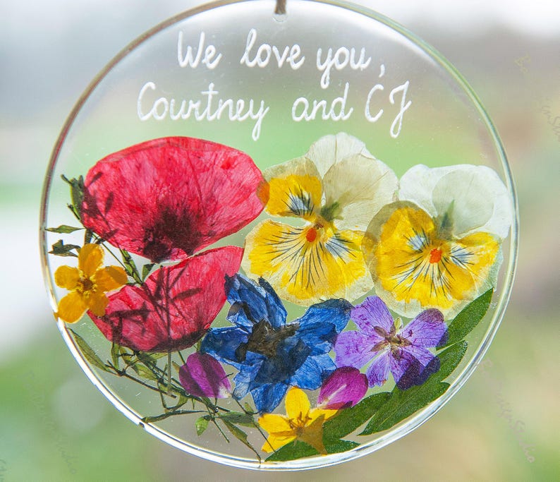 Unique Mothers Day Gift for Mom Flower Ornament - Personalized Birthday Gift for Her, Gift for Grandma, Gift for Mother, Gift for Granny image 4