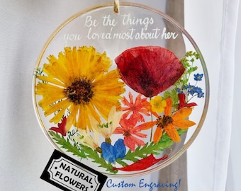 Recuerdo conmemorativo para la familia en duelo - Regalo personalizado en forma de flor para expresar condolencias, ideal para funerales, velatorios y duelos.
