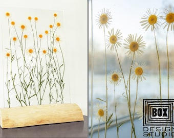Wedding Gifts for Couple Lamp Modern Daisies LED Epoxy Resin Lamps for Tables Flower Art Home Decor Design Rustic Scandinavian Bedside Lamp