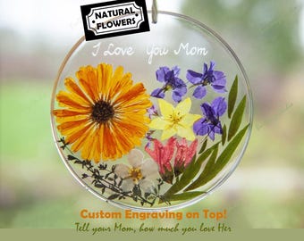 Unique Mothers Day Gift for Mom Flower Ornament - Personalized Birthday Gift for Her, Gift for Grandma, Gift for Mother, Gift for Granny