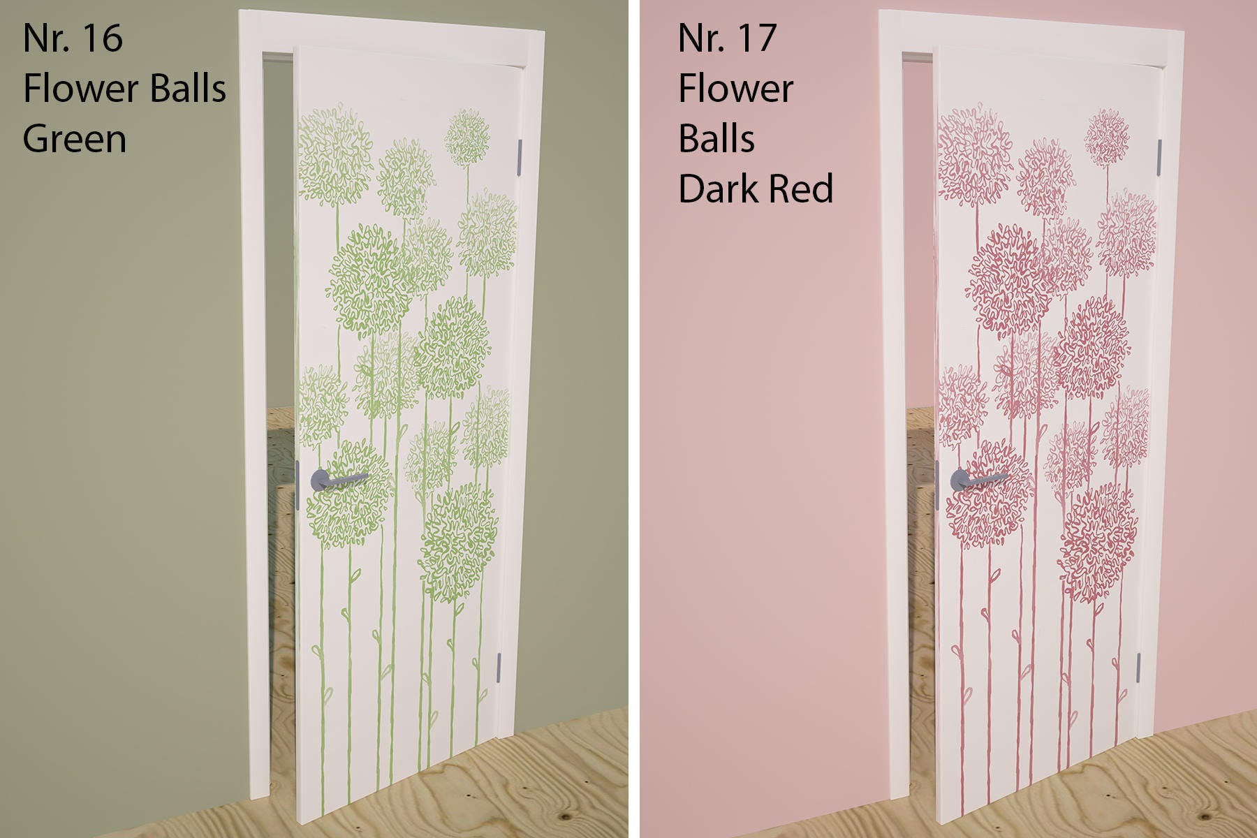 Pintura en la puerta interior decoración única puerta pared | Etsy