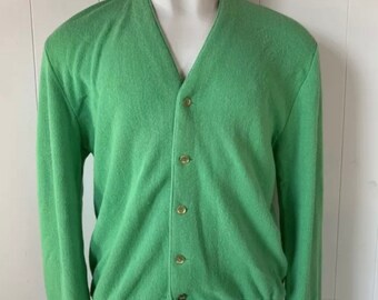 light green button up sweater