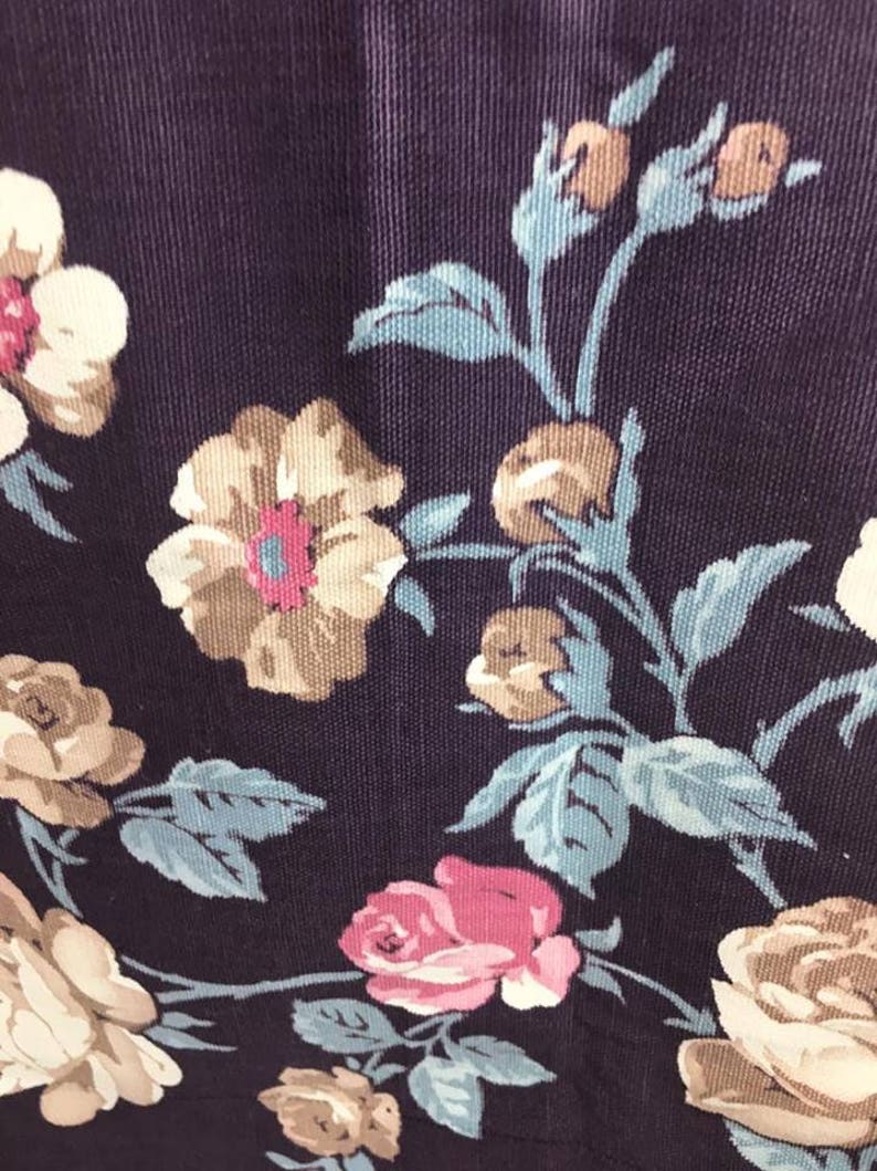 Vintage Shabby Cottage Upholstery Fabric Ombre'd Floral Print for Curtains Drapes Decorating 1 Full Yard by 46 image 2
