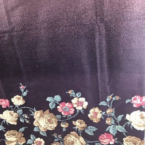 Vintage Shabby Cottage Upholstery Fabric Ombre'd Floral Print for Curtains Drapes Decorating 1 Full Yard by 46 image 3
