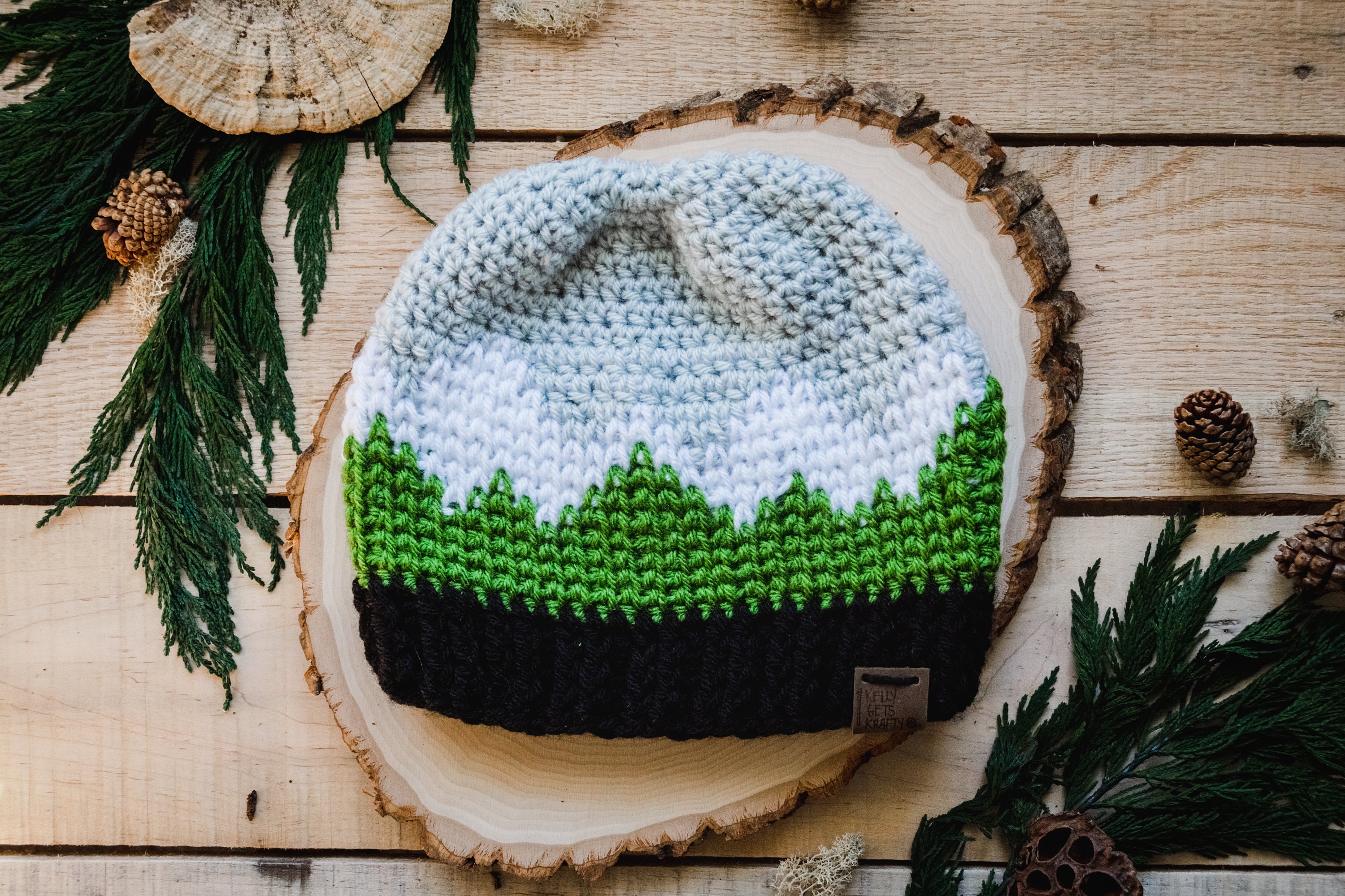 Mountain Range Beanie Blue Ridge Mountains Women's Mens Winter Beanie